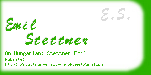 emil stettner business card